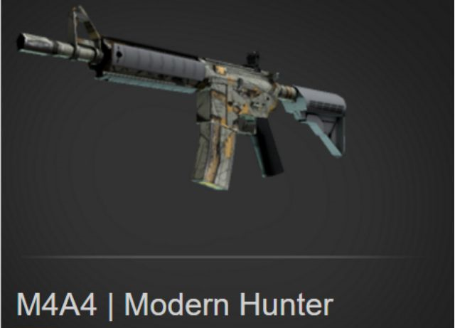 CS:GO M4A4 Modern Hunter Battle Scarred Rifle Skin GLOBAL