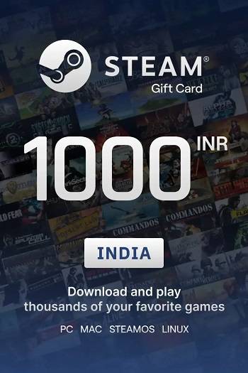 Steam Gift Card ₹1000 INR Activation Code