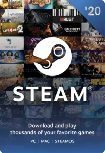 Steam Wallet Card $20 Activation Code US
