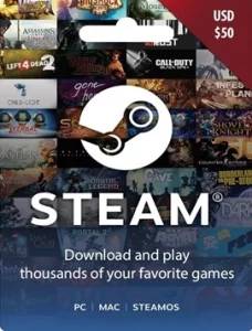 Steam Wallet Card $50 Activation Code US