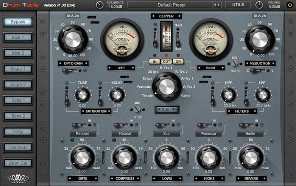 Nomad Factory Drum Tools VST PC/MAC Key GLOBAL