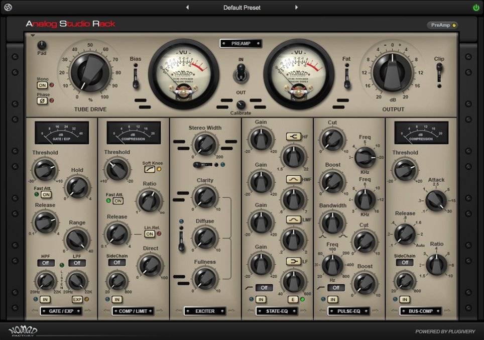 Clé VST pour rack de studio analogique Nomad Factory pour PC/MAC (Global)