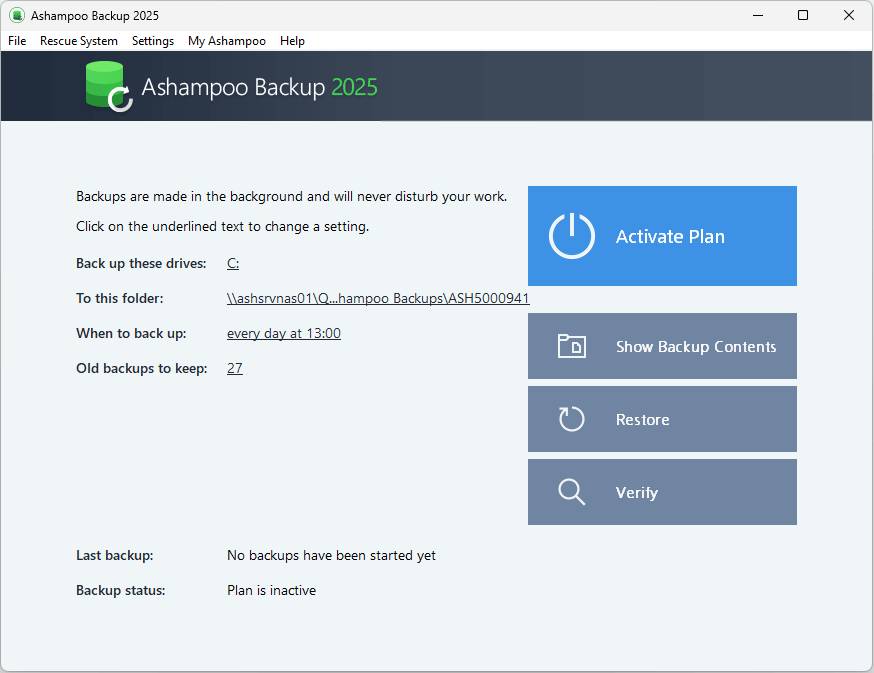 Ashampoo Backup 2025 Key (Lifetime / 1 PC)