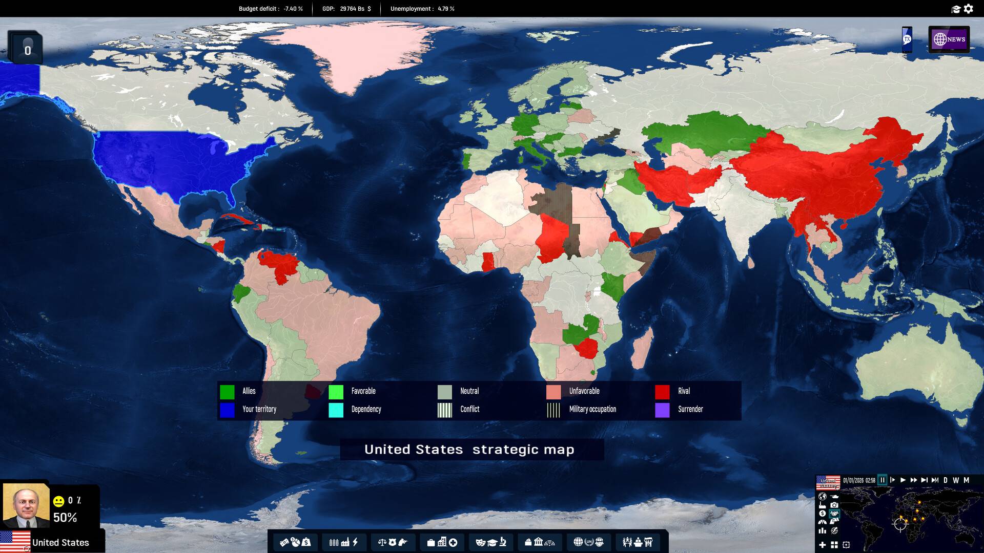 Geo-Political Simulator 2026 Edition PC Steam CD Key